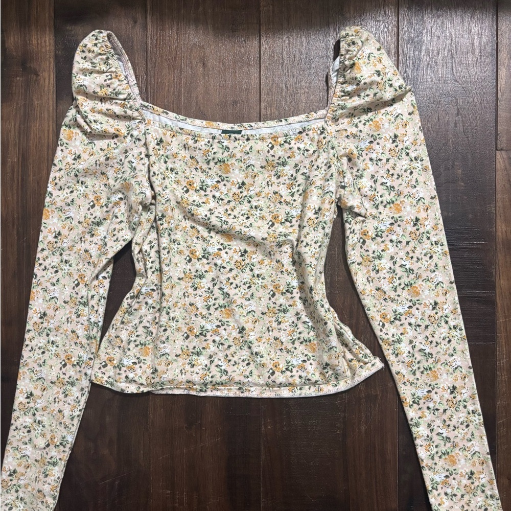 Wild Fable Floral Puff Sleeve Blouse